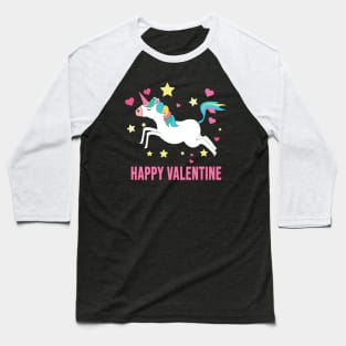 Unicorn Valentine Baseball T-Shirt